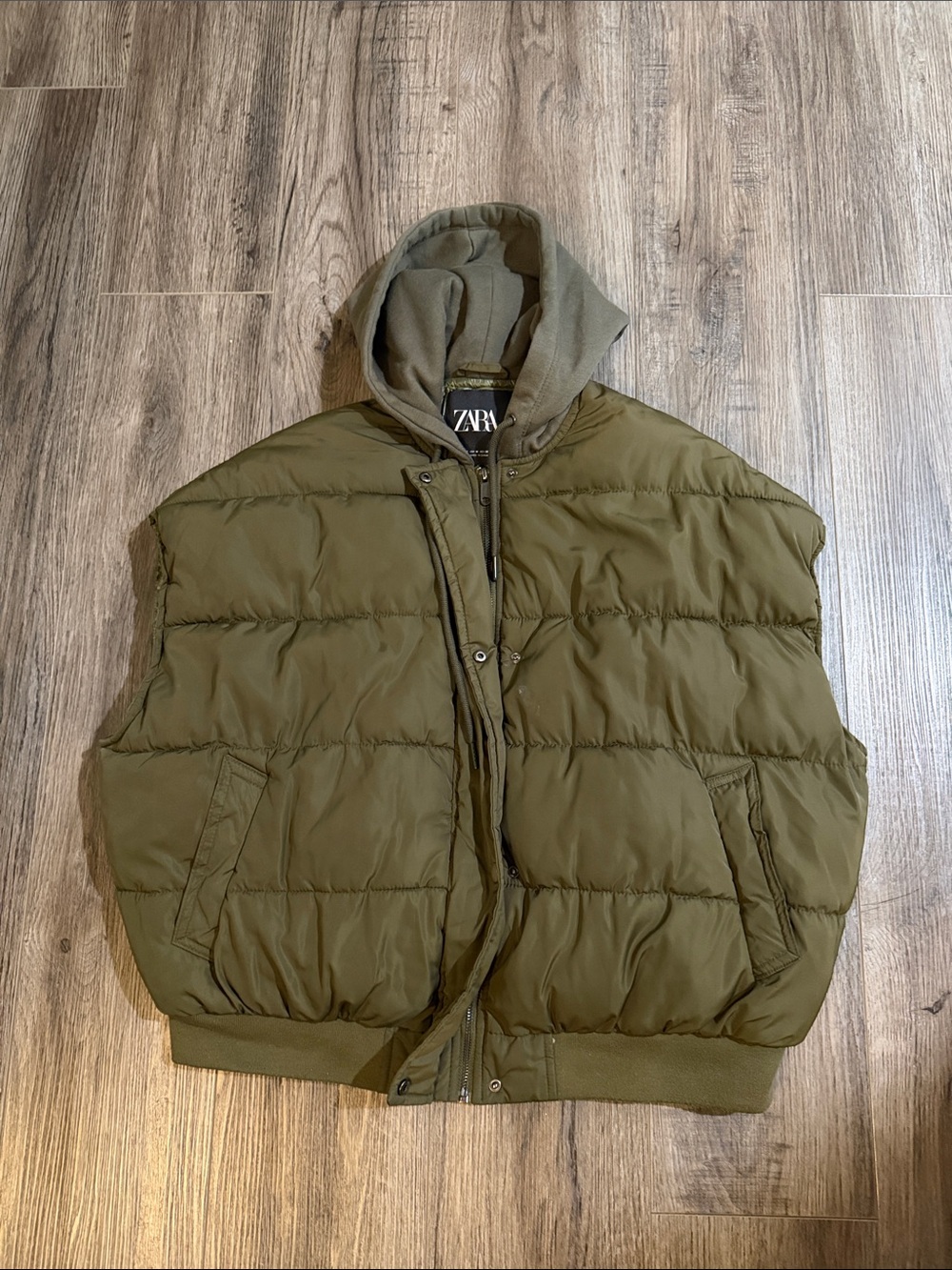 Zara vest with hoodie